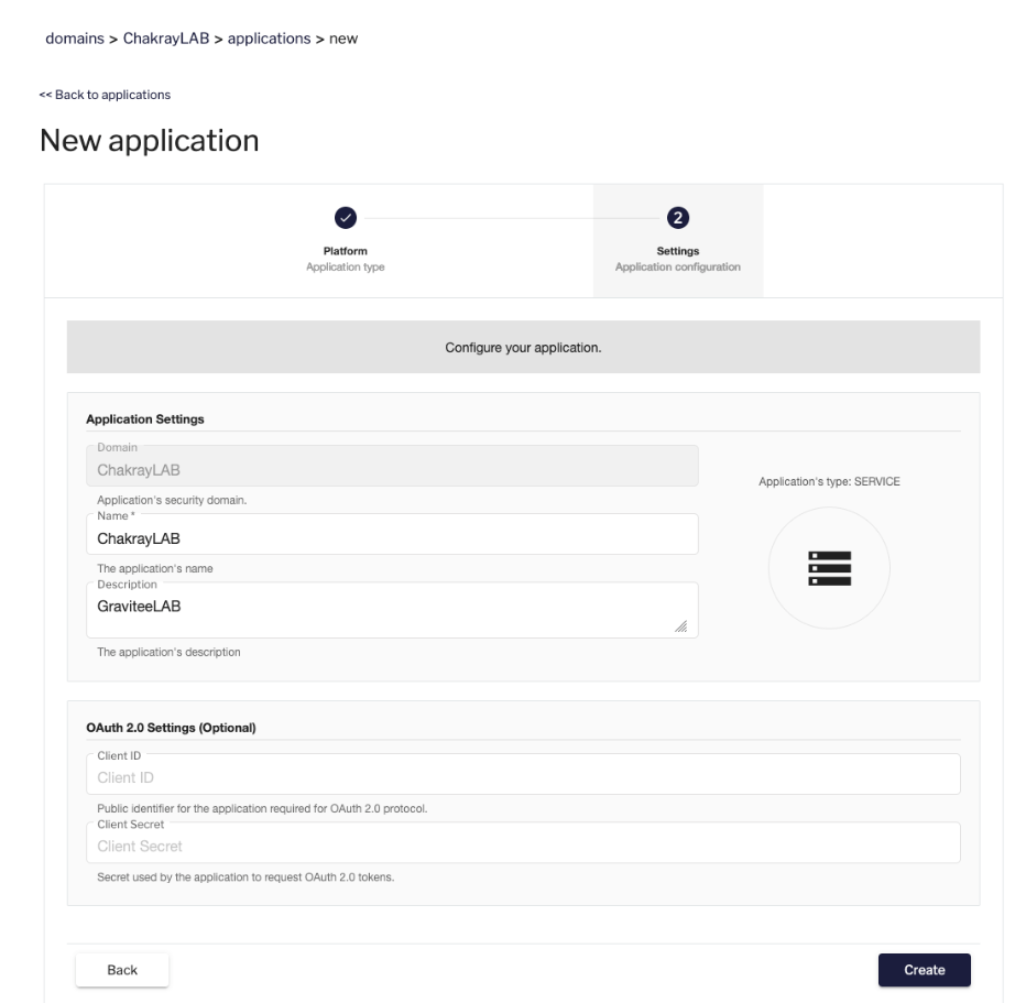 Fill out app information
